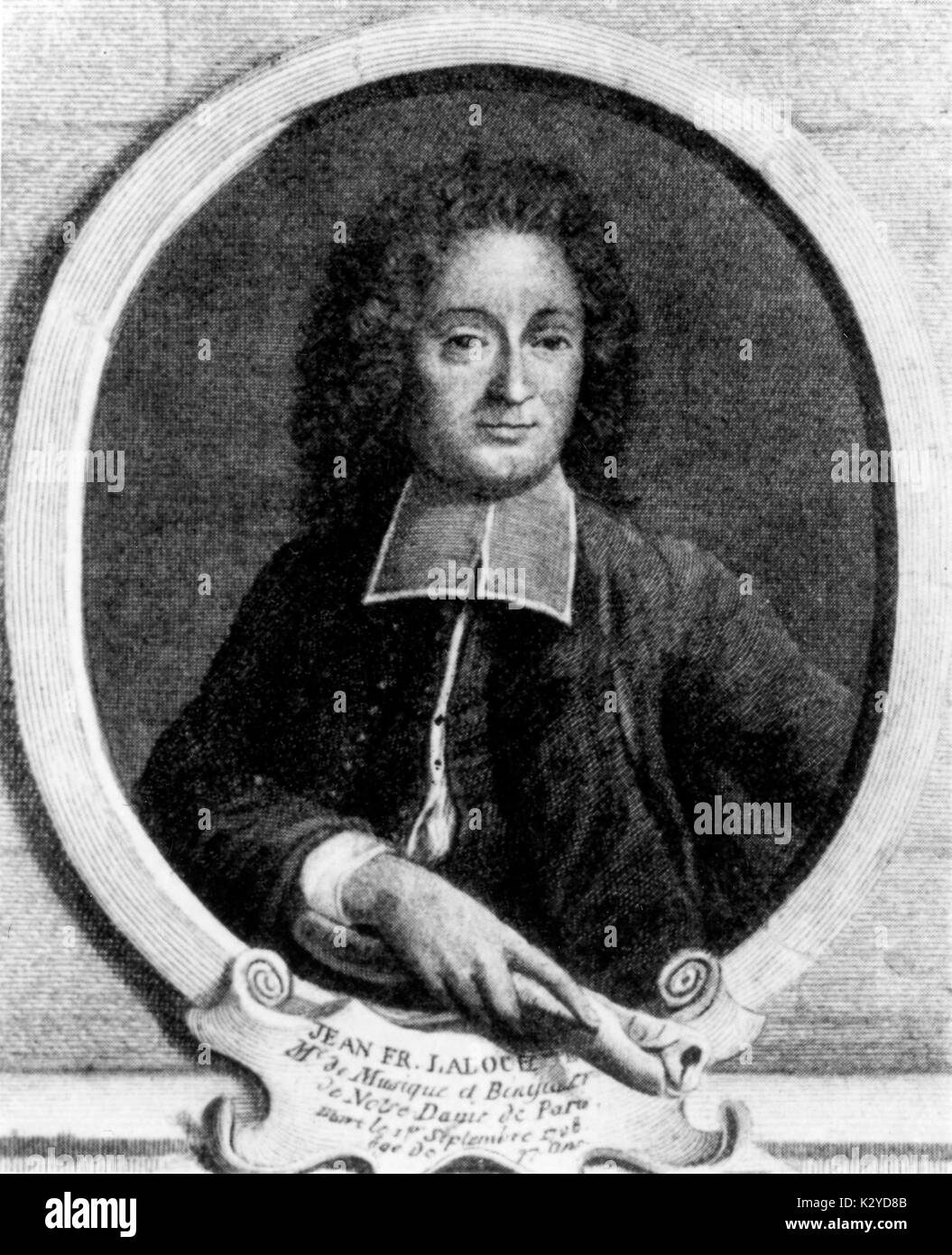 LALLOUETTE, Jean Francois violinista y compositor francés, 1651-1728 Foto de stock