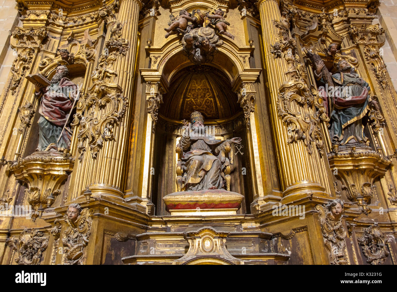 La Basílica de Santa María del Coro, de estilo barroco, la iglesia, el casco antiguo de la ciudad, San Sebastián, Donostia, Guipúzcoa, País Vasco, España Europa Foto de stock