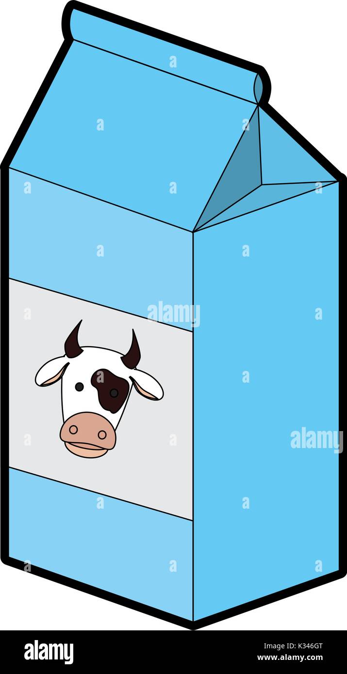 Icono de la caja de leche de vaca Imagen Vector de stock - Alamy
