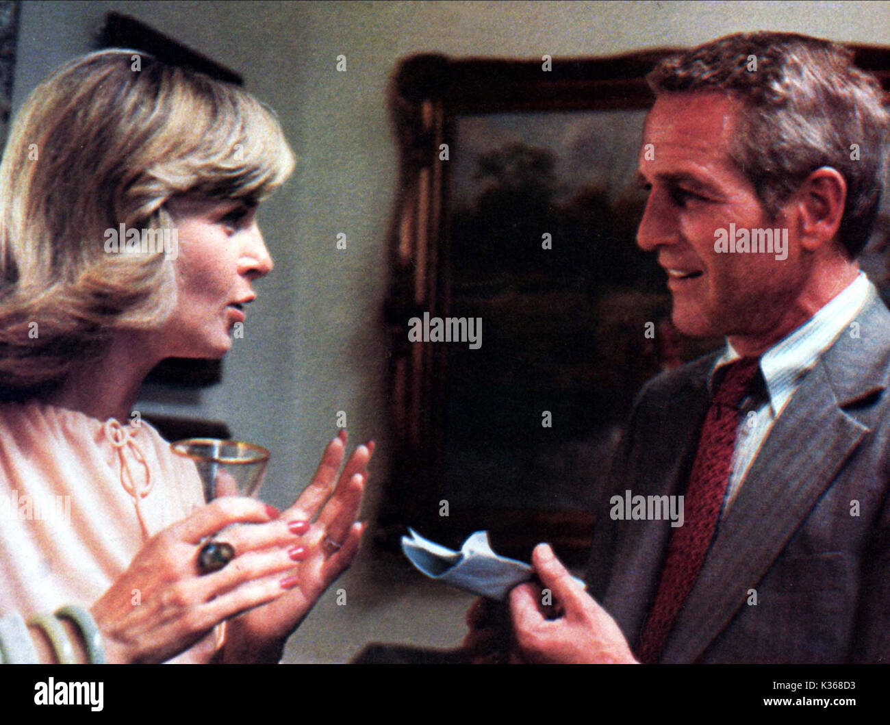 La piscina ahogamiento JOANNE WOODWARD, Paul Newman Fecha: 1976 Foto de stock