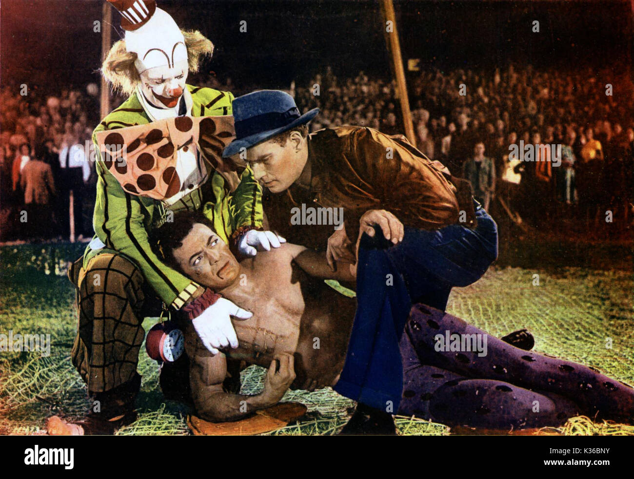 El mayor espectáculo de la tierra James Stewart, Cornel Wilde y Charlton Heston A Paramount Picture Fecha: 1956 Foto de stock