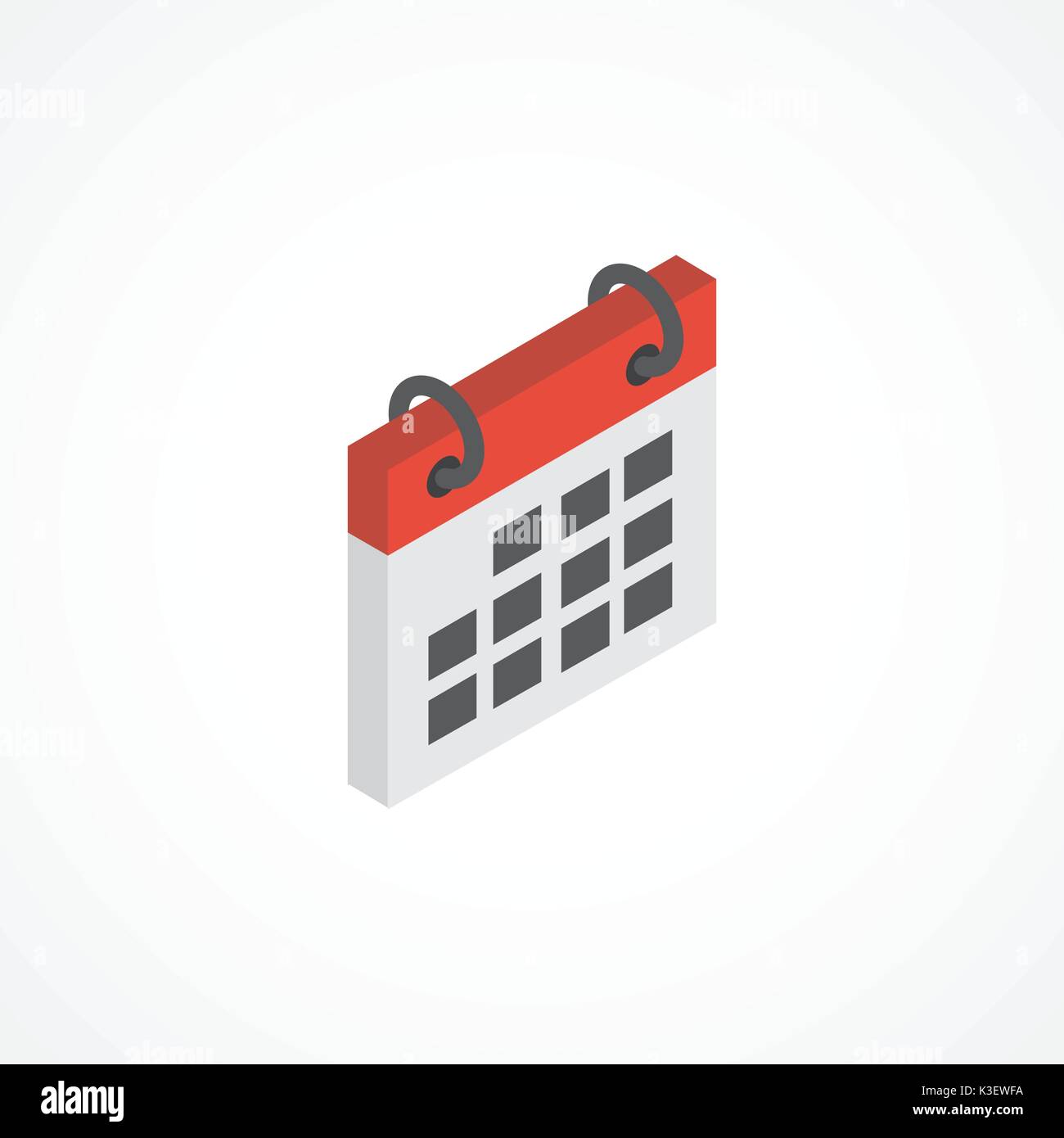 Icono calendario 3D con simbolo lapiz Stock Illustration