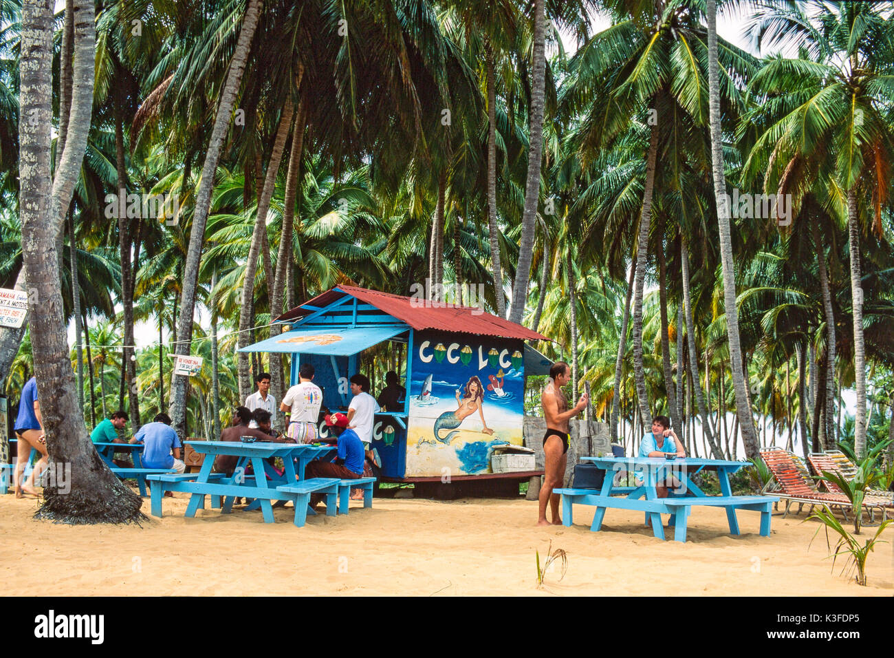 El bar de la playa en Samana, República Dominicana Foto de stock