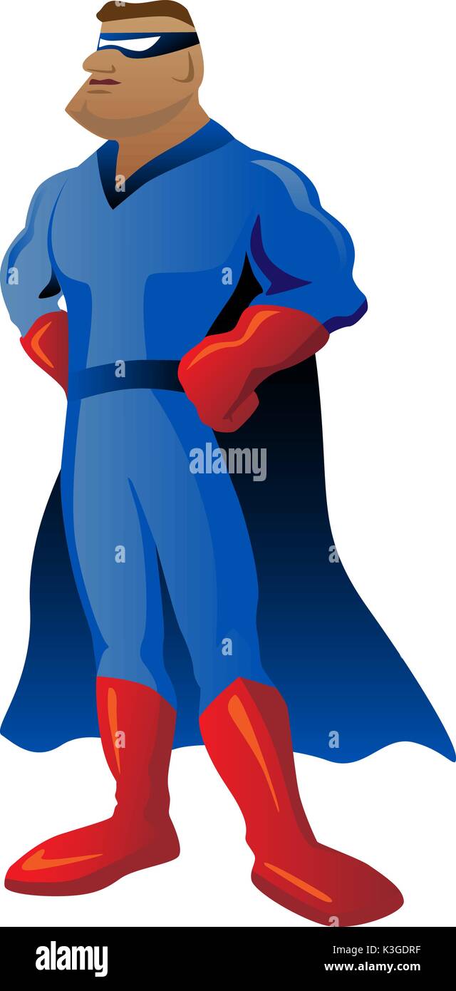 Personaje de dibujos animados de super héroe ilustración Imagen Vector de  stock - Alamy