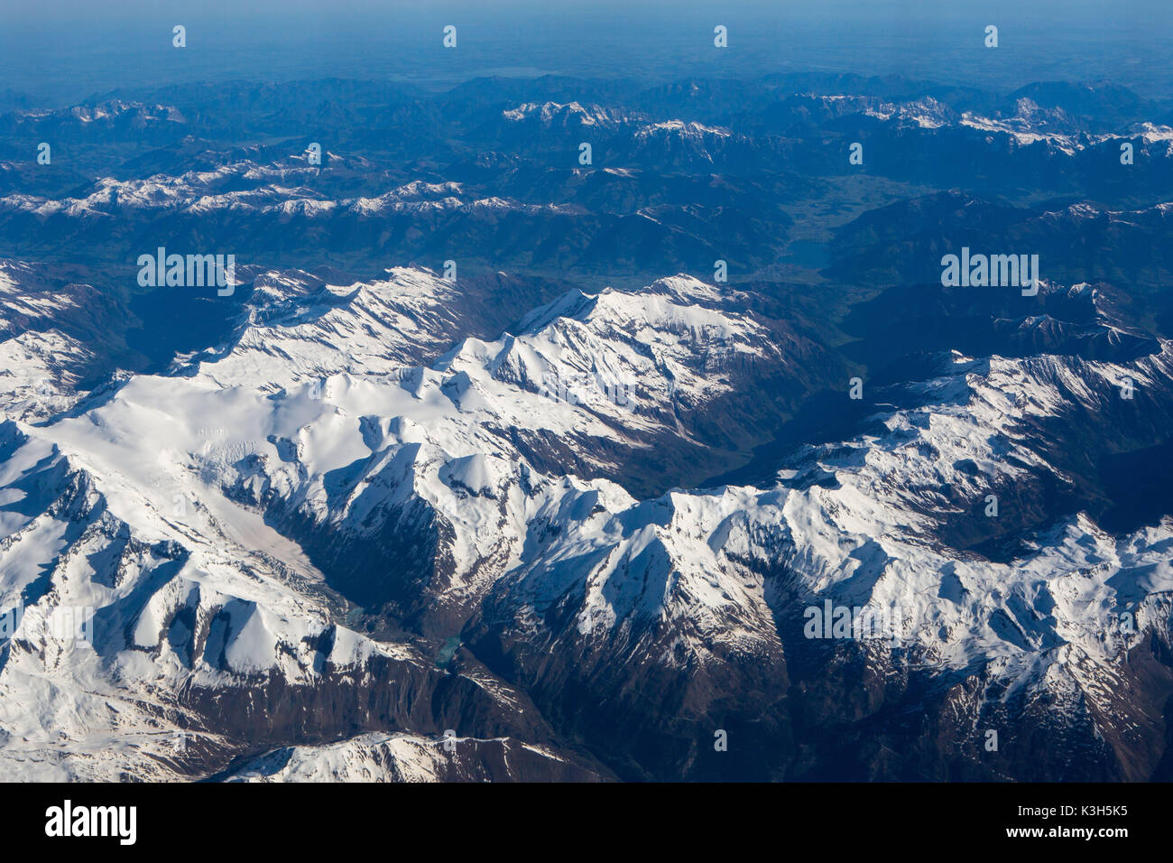 Austria, Alpes Austríacos, Grossglockner, Pasterc e glaciar Foto de stock