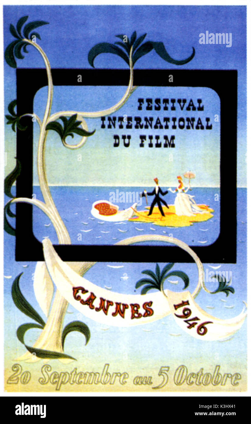 FESTIVAL DE CINE de Cannes Festival de Cannes 1946, 1946 Foto de stock