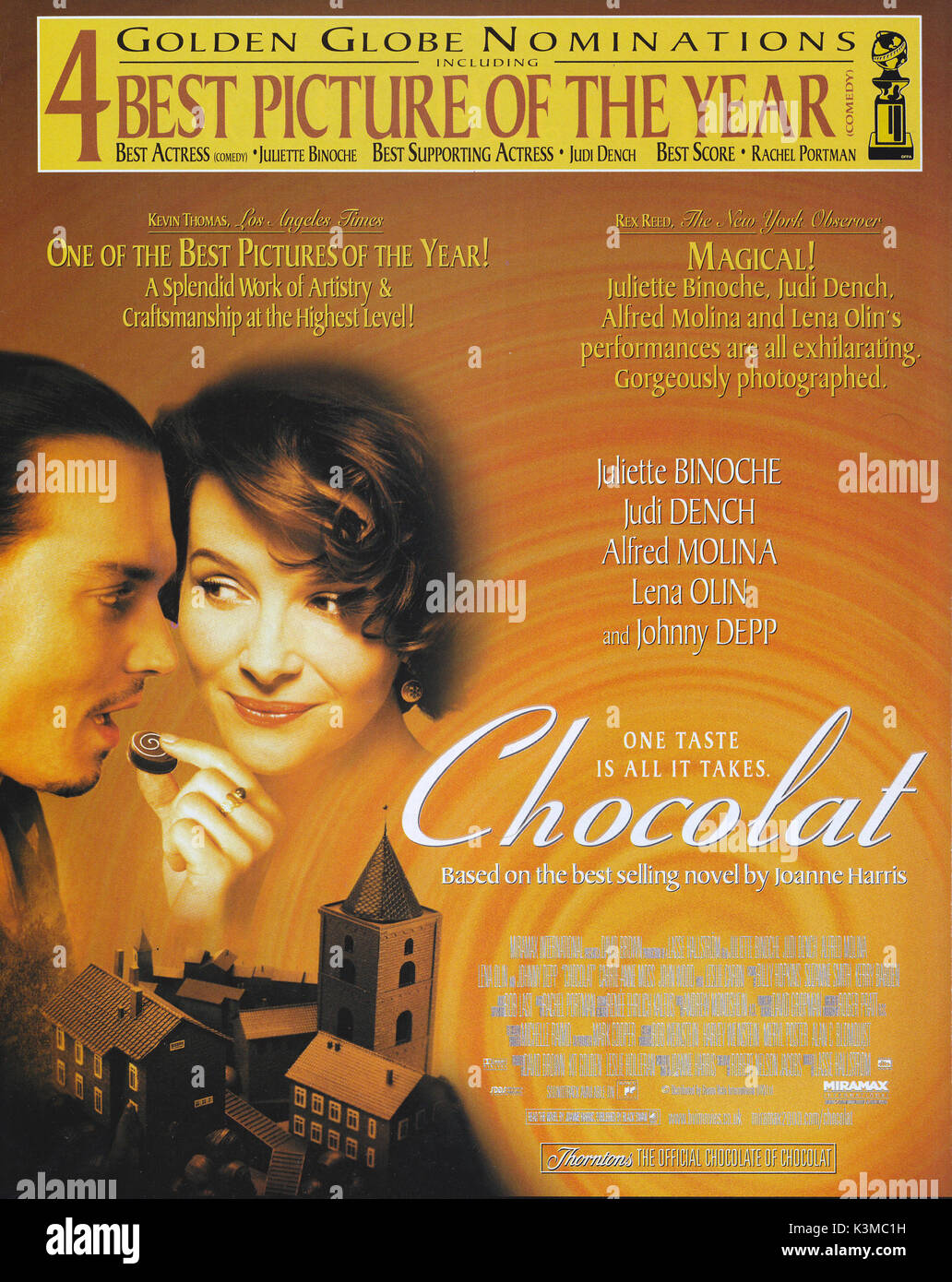 CHOCOLAT [US / BR 2000] Johnny Depp, Juliette Binoche Fecha: 2000 Foto de stock