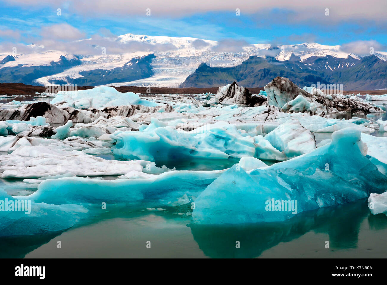 (La Laguna glaciar Jokulsarlon),Islandia,Europa Foto de stock