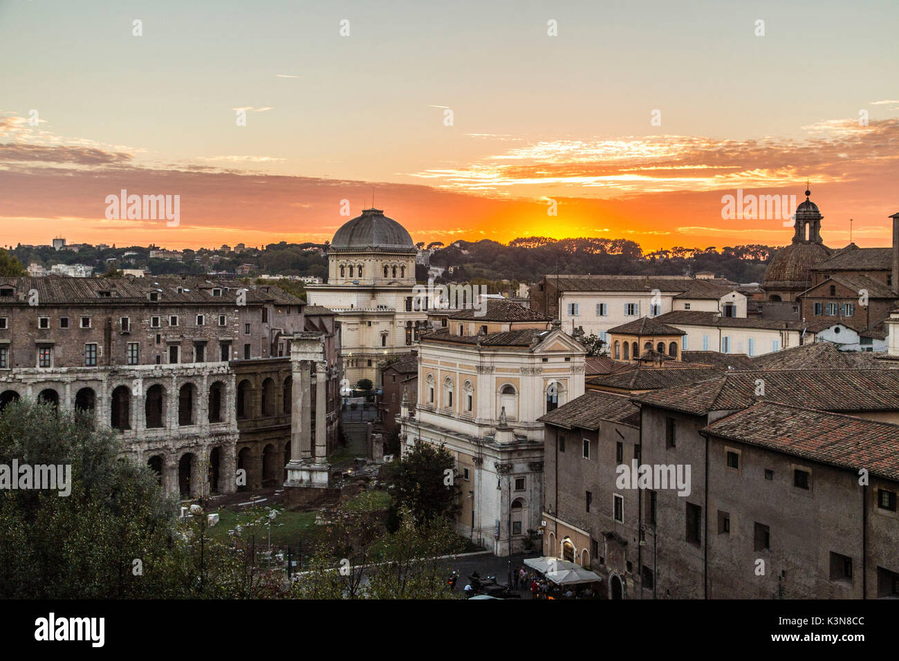 Vista desde el Capitolio, Roma, Lazio, Italia Foto de stock
