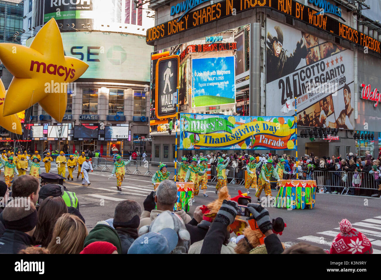 Los Estados Unidos, Nueva York, Manhattan, el Desfile del Día de acción