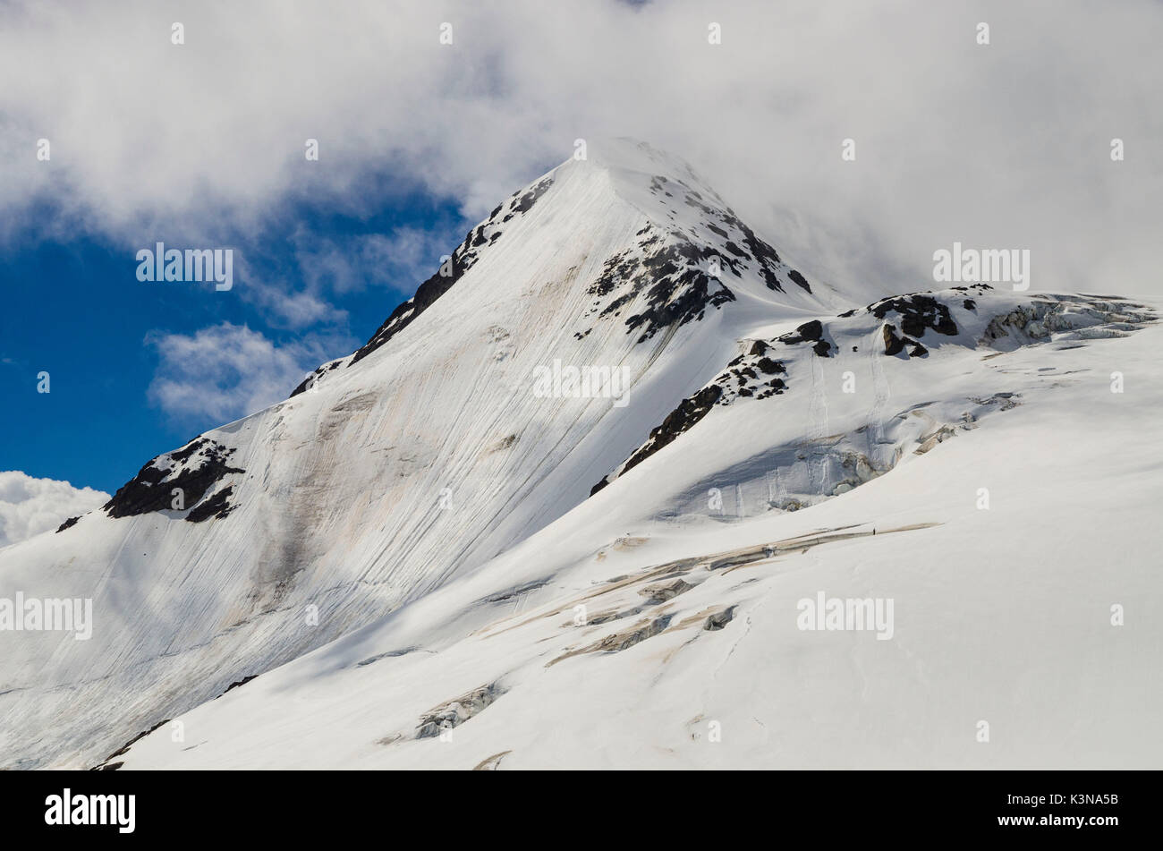 La cara norte de Zufallspitze (Trentino Alto Adige, Alpes Italianos) Foto de stock