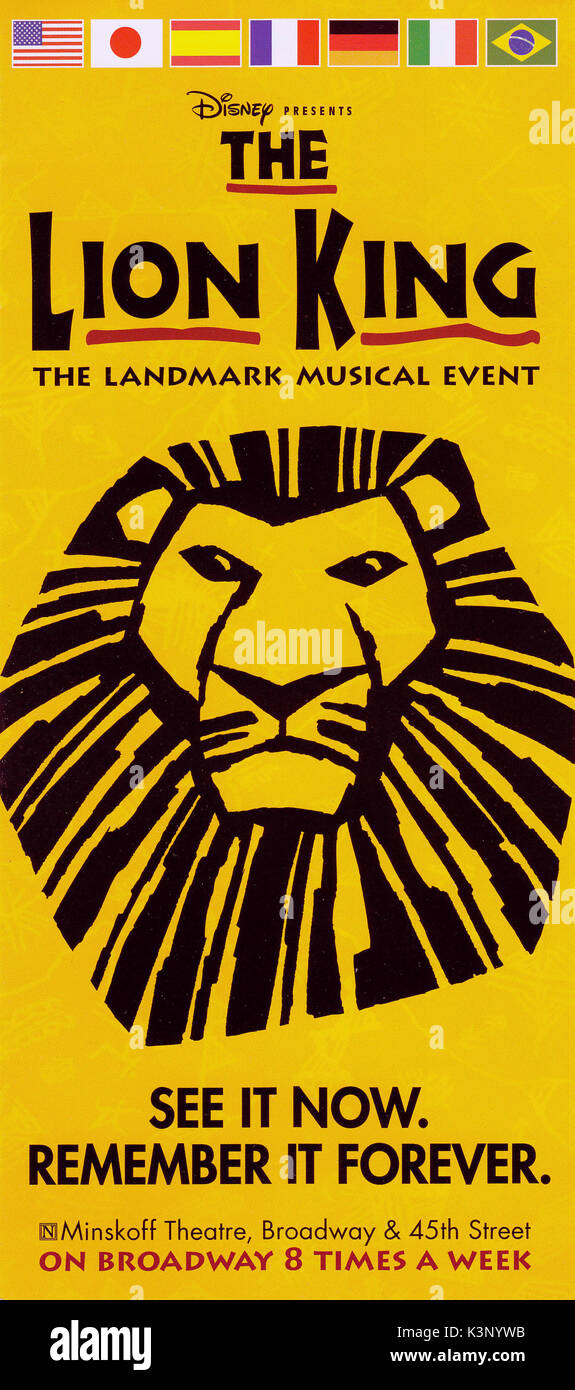 El rey león poster musical fotografías e imágenes de alta resolución