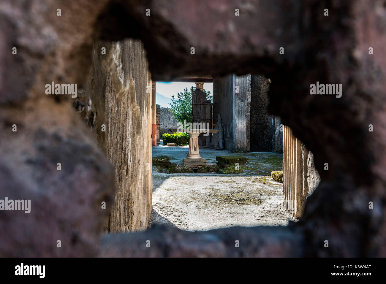 Italia, Campania, Nápoles, las excavaciones arqueológicas de Pompeya Foto de stock