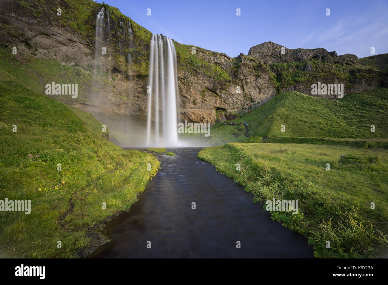 Cascada de Seljalandsfoss, Islandia. Foto de stock