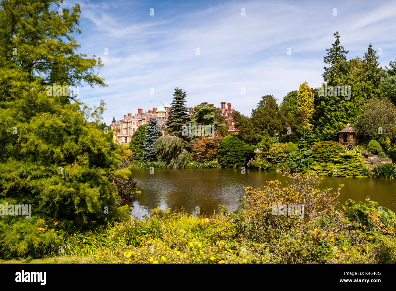 Sandringham House en el Sandringham Estate en Norfolk, Inglaterra, Gran Bretaña, Reino Unido Foto de stock
