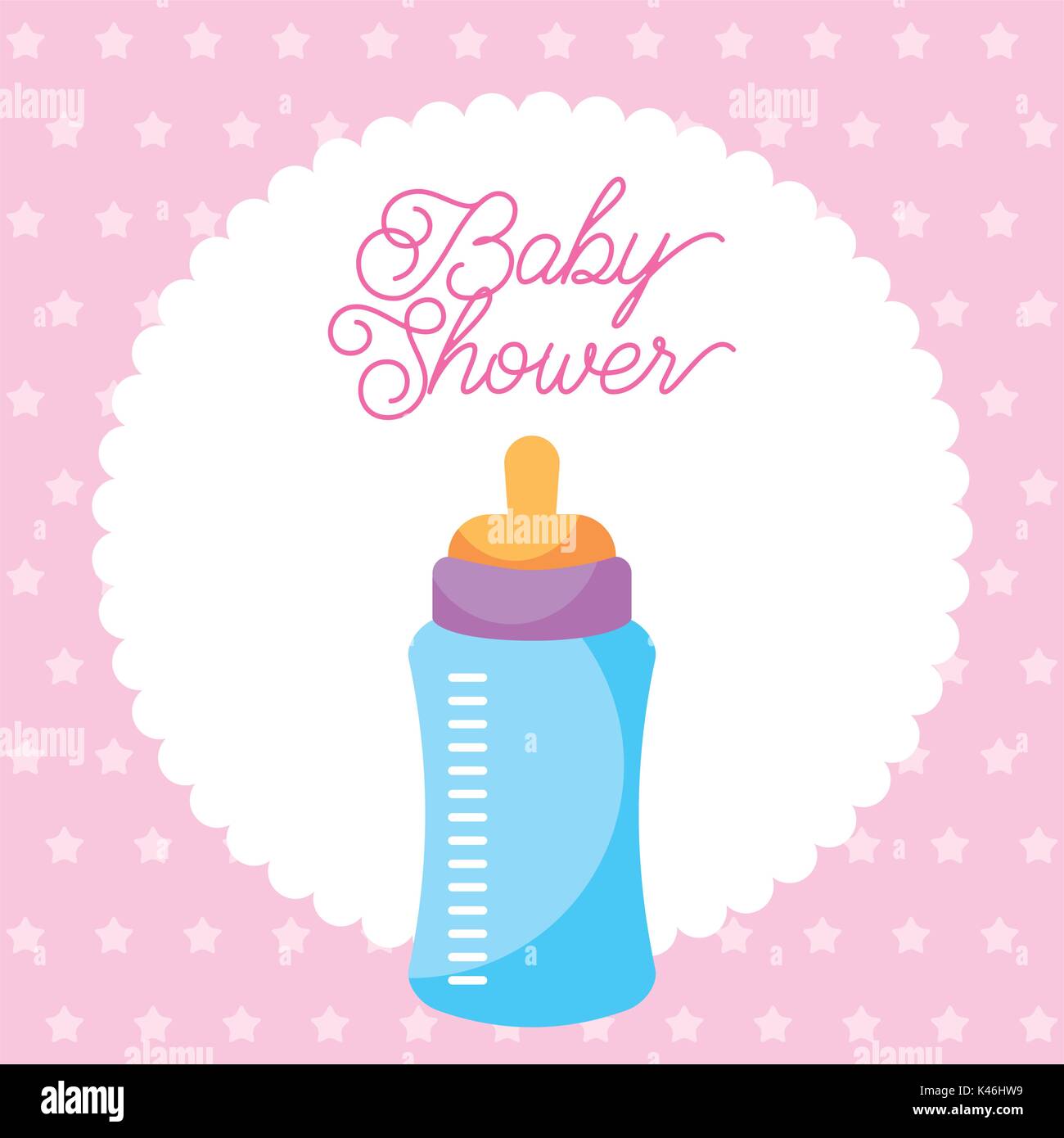 Montañas climáticas Paradoja Exitoso Invitación de baby shower con biberón tarjeta fondo dots Imagen Vector de  stock - Alamy