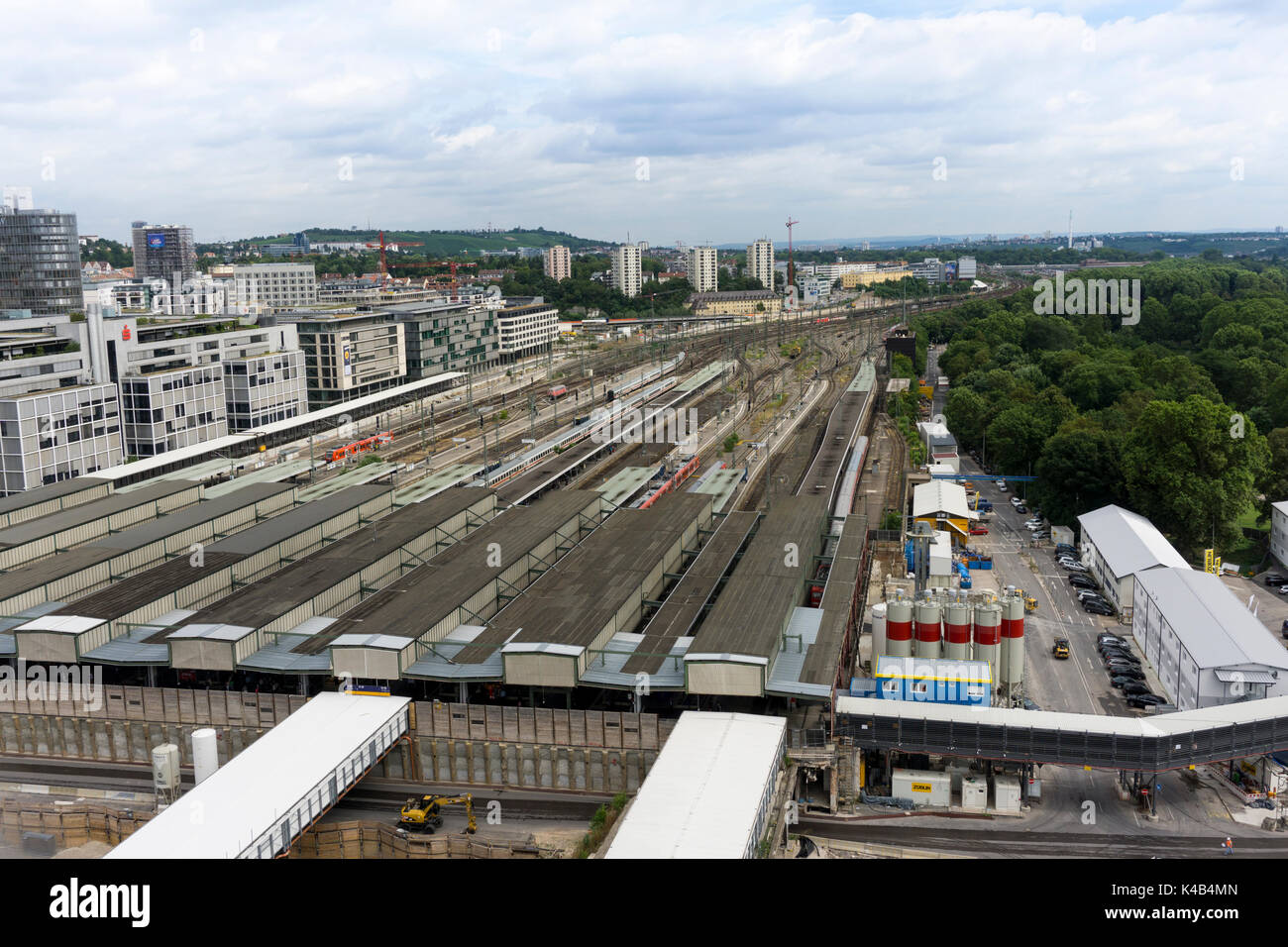 Obra, Estación Central, Stuttgart 21, Stuttgart, Baden-Wƒrttemberg, Alemania, Europa Foto de stock