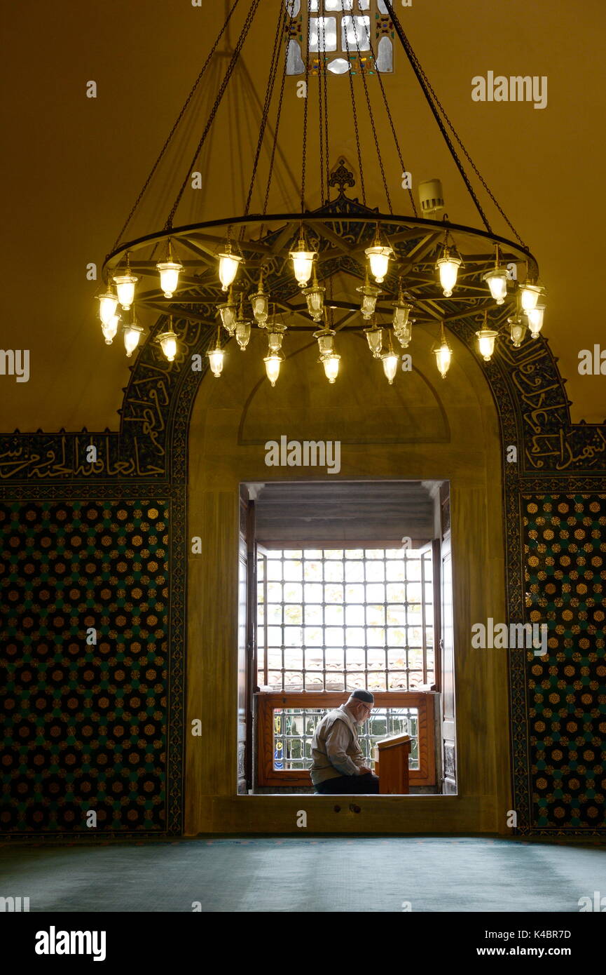 La mezquita Verde Yesil Camii en Bursa, Turquía Foto de stock