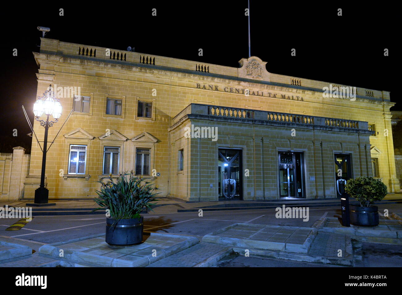 Banco Central de Malta, Valletta Foto de stock