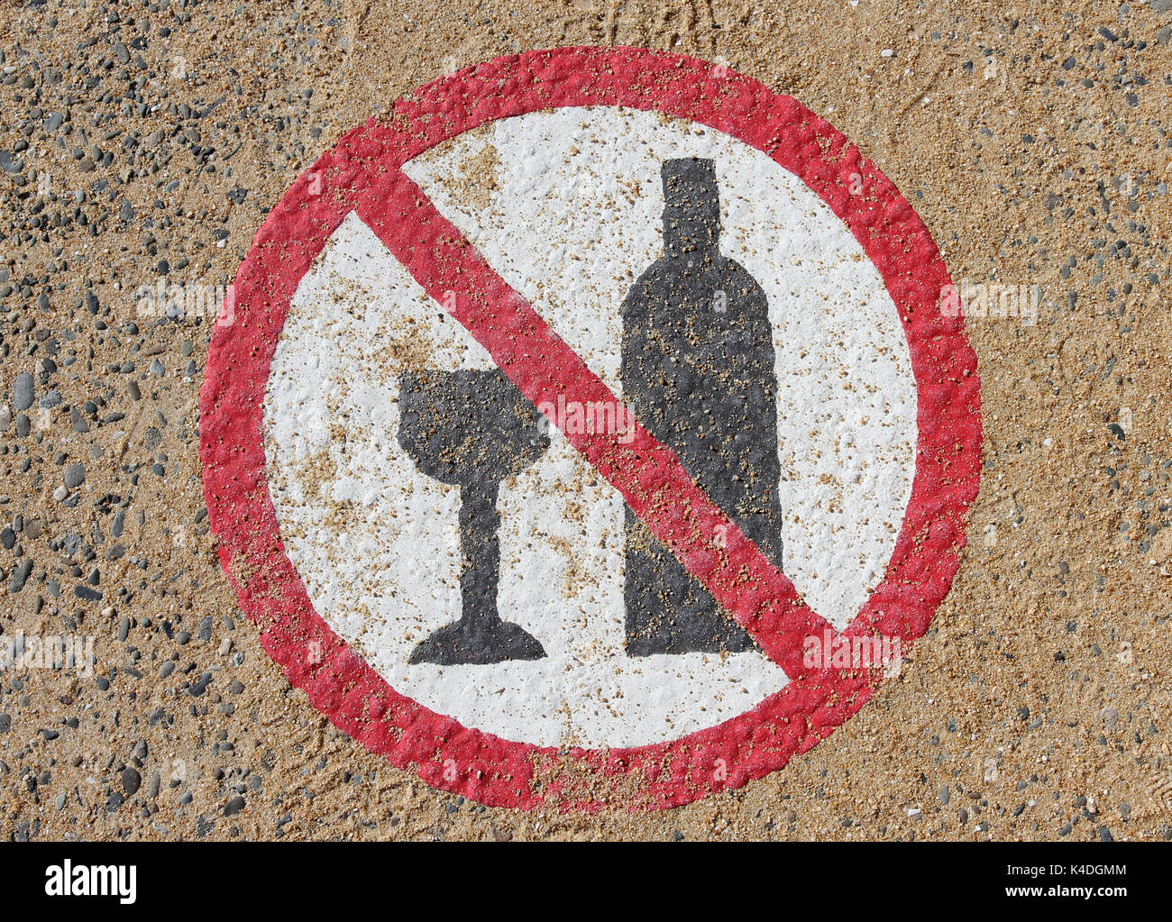 No beber en público Foto de stock