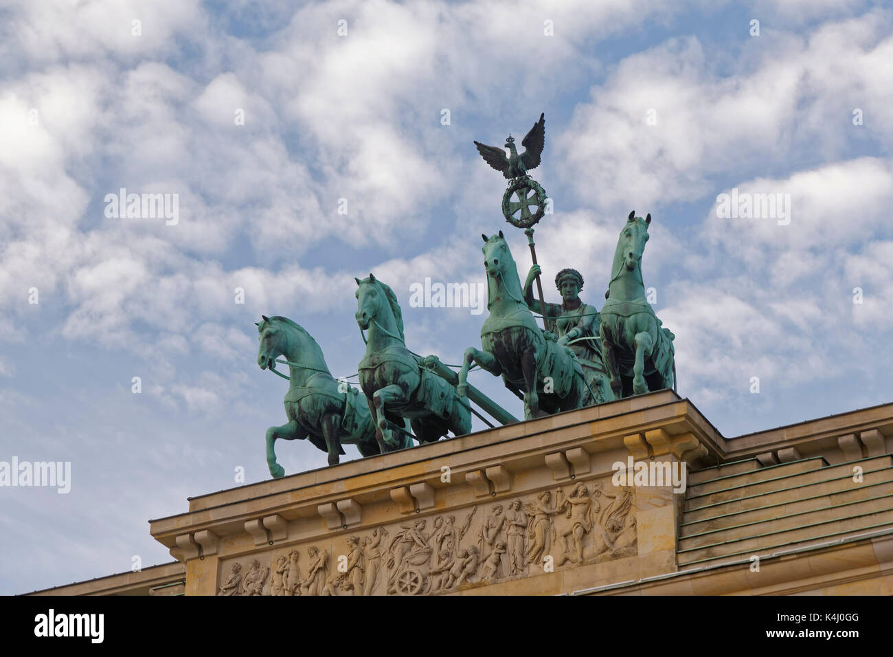 Quadriga, Puerta de Brandeburgo, Berlín, Alemania Foto de stock