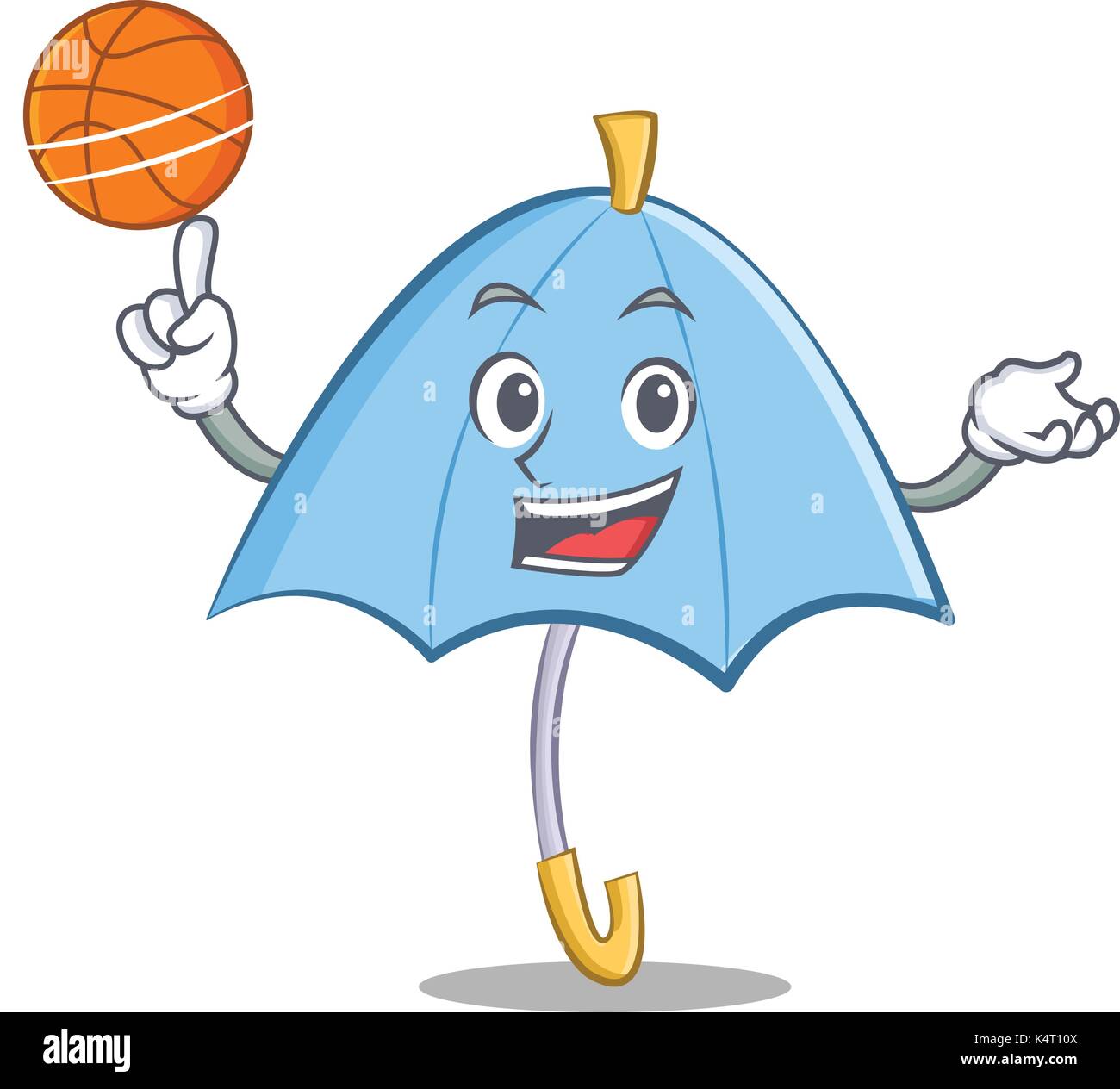 Jugar al baloncesto paraguas cartoon Imagen de stock Alamy