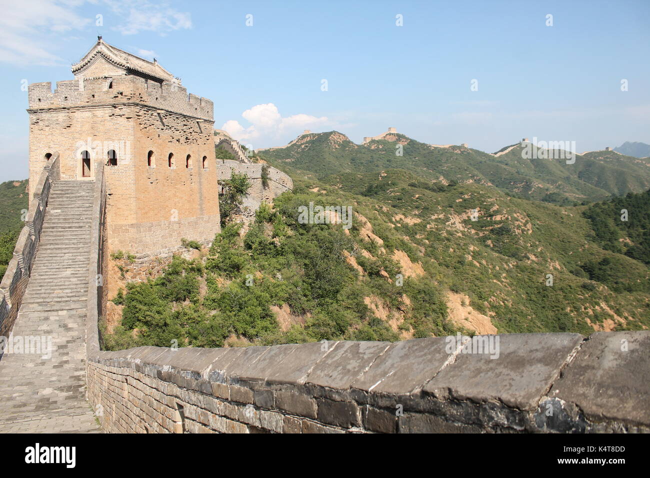 La gran muralla china, la sección del tour caminando Jinshanling Foto de stock