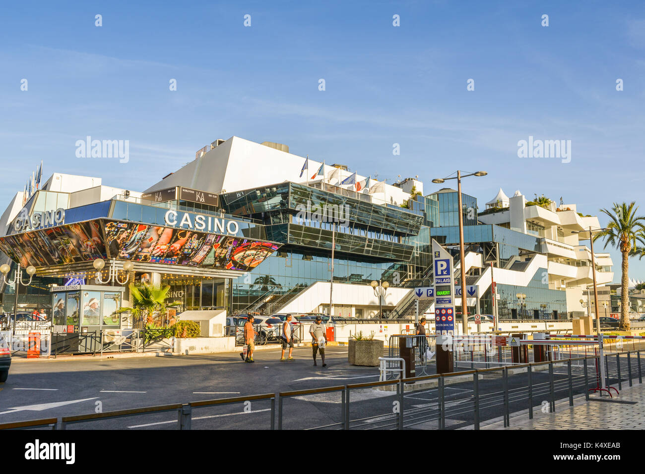 Casino entrada en Cannes, cote d'Azur, Francia Foto de stock