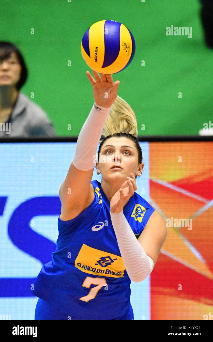 Tokio Japon Credito Matsuo 6 Sep 2017 Rosamaria Montibeller Bra Voleibol Fivb World Grand Champions Cup 2017 Mujeres Match Entre Brasil 2 3 A China En El Gimnasio Metropolitano De Tokio En