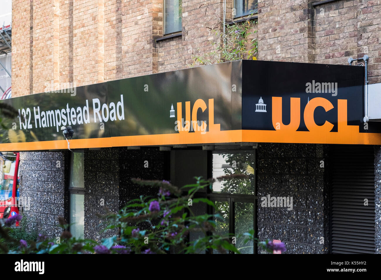 El University College de Londres, edificio en 132-140 Hampstead Road, Londres, Inglaterra, Reino Unido. Foto de stock