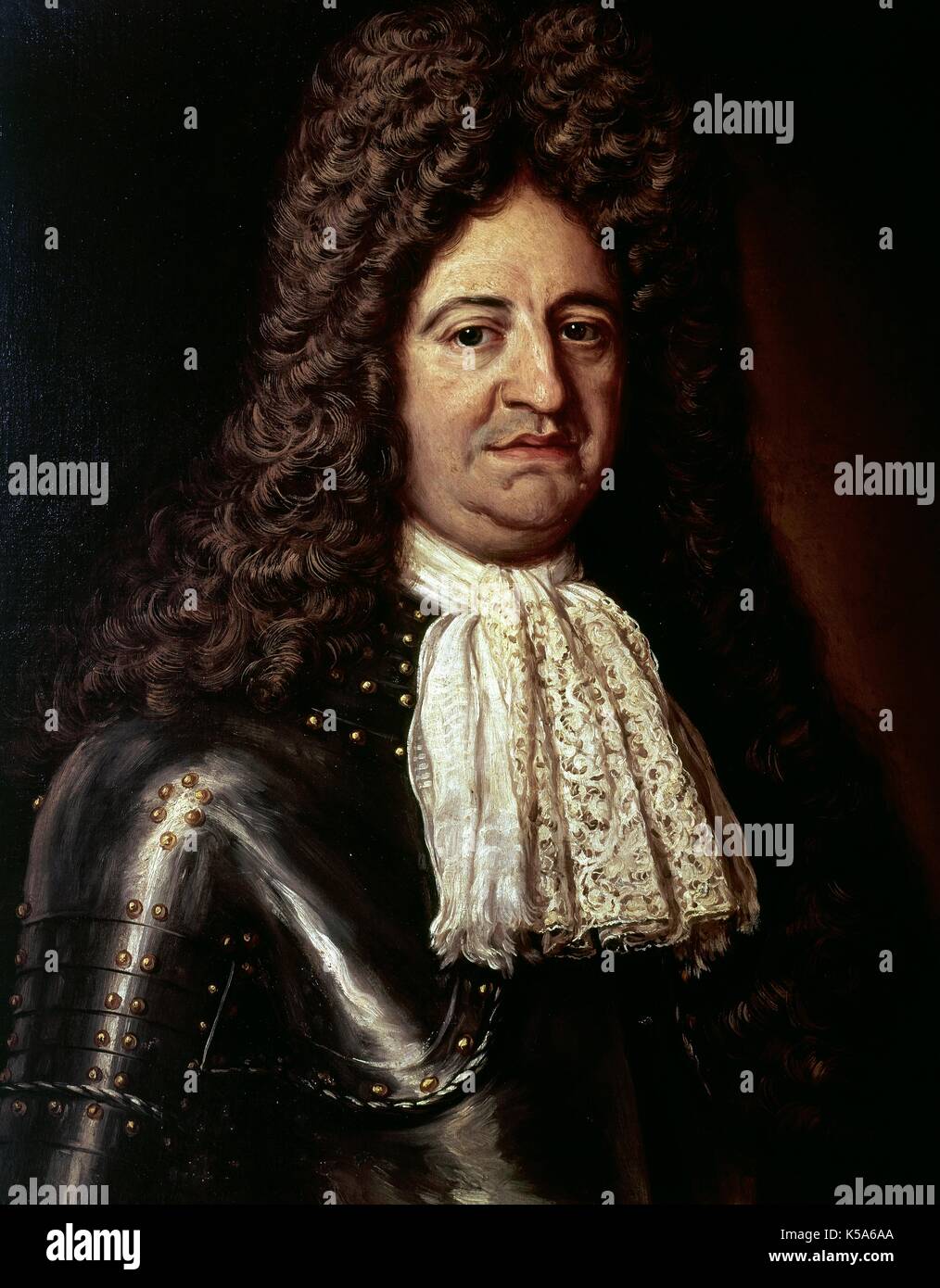 Louis XIV (1638-1715). Rey de Francia (1643-1715). Retrato de Hyacinthe Rigaud, 1702. Hospital de Tavera. Toledo, Castilla La Mancha, España. Foto de stock