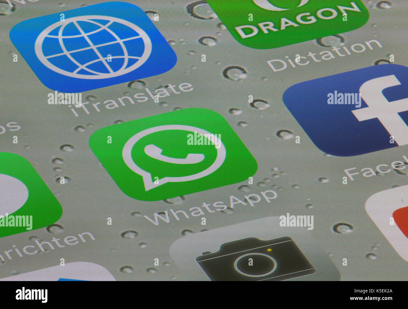 Smartphone-App WhatsApp, pantalla. Foto de stock
