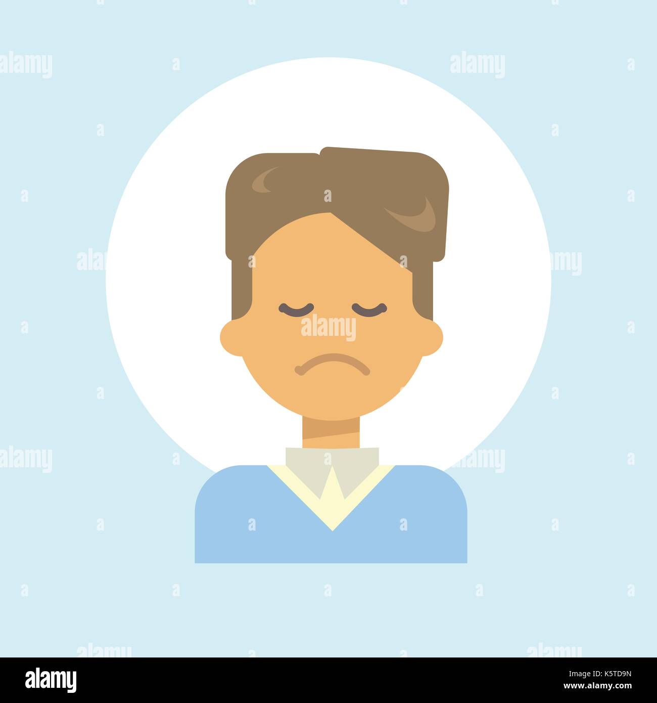 Sad boy pensive Imágenes vectoriales de stock - Alamy