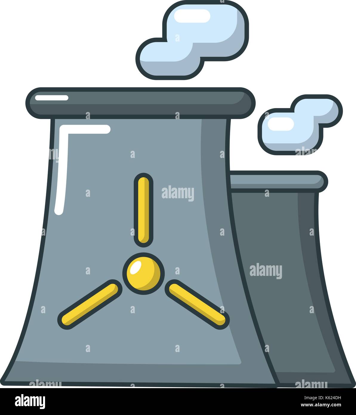 Moderna Planta De Energia Nuclear El Icono De Estilo De Dibujos Animados Imagen Vector De Stock Alamy