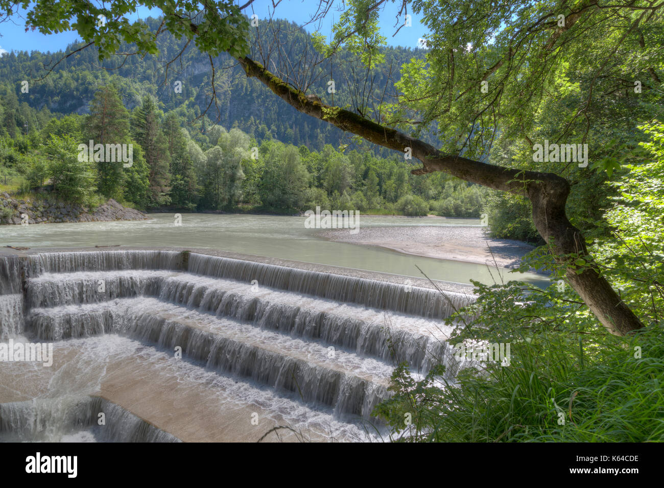 Lechfall cerca de Füssen, cascada, Baviera, Alemania Foto de stock