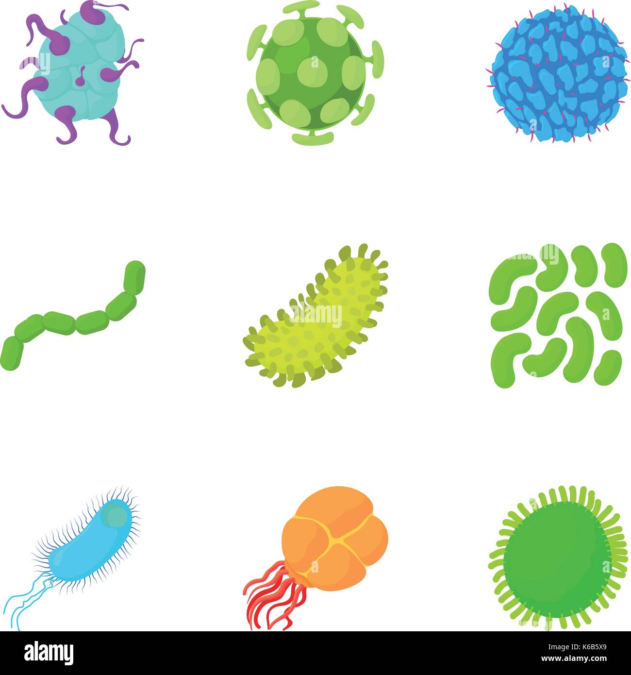Organismo unicelular conjunto de iconos de estilo de dibujos animados Imagen Vector de stock Alamy #11 Organismo unicelular conjunto de iconos de estilo de dibujos animados Imagen Vector de stock Alamy