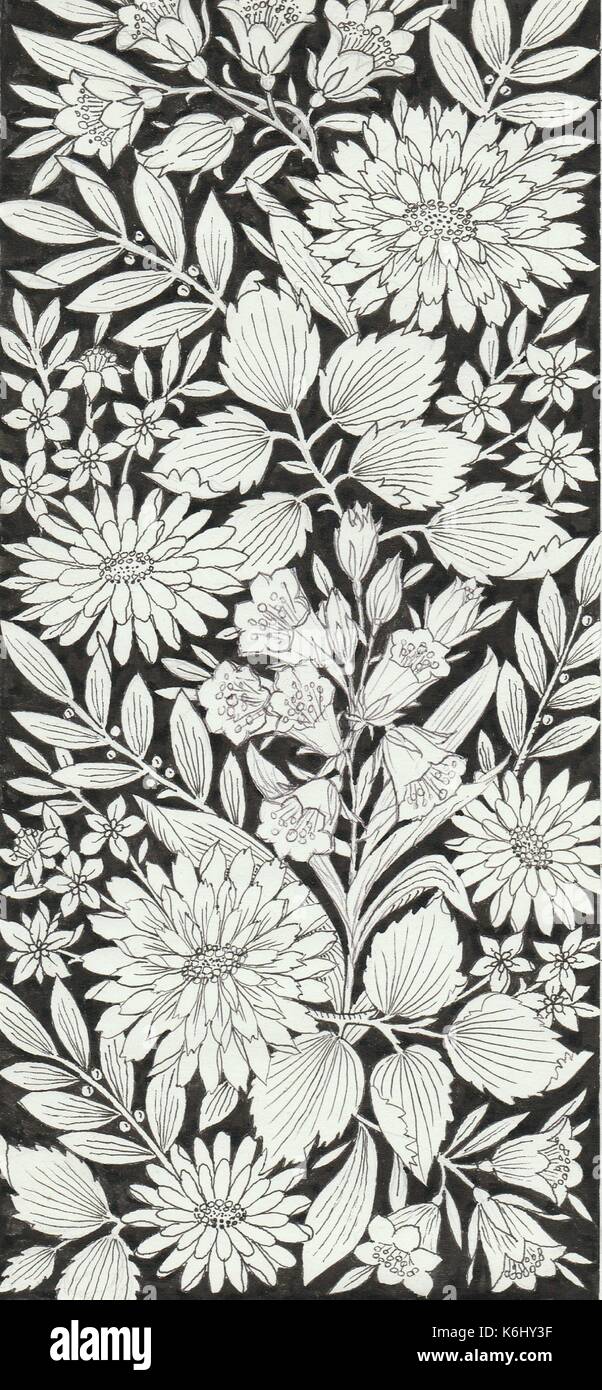 Blumen Hochformat schwarz-weiß Ilustración del Vector
