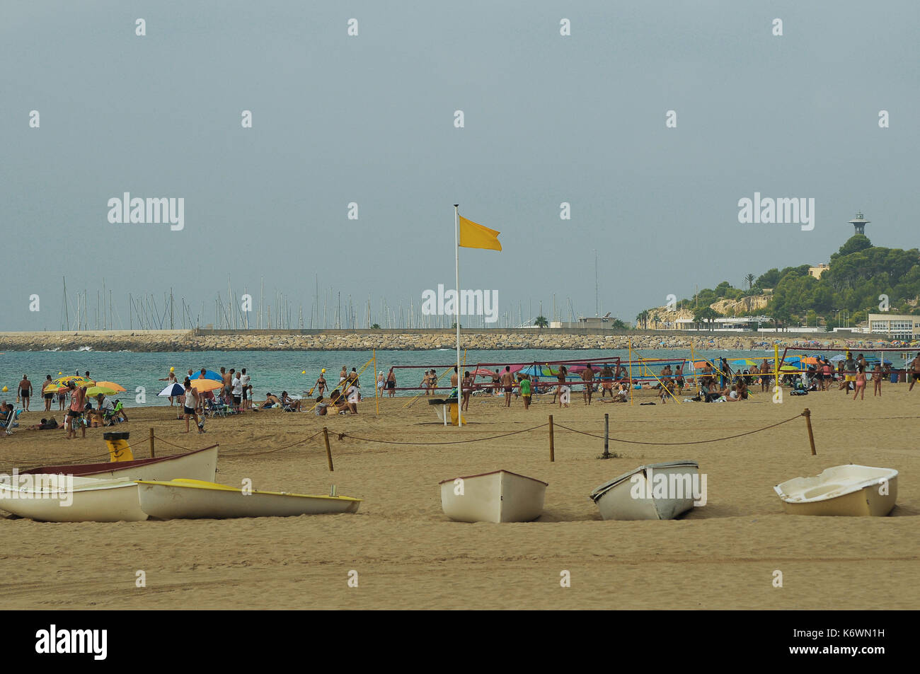 La vida de playa en España Foto de stock