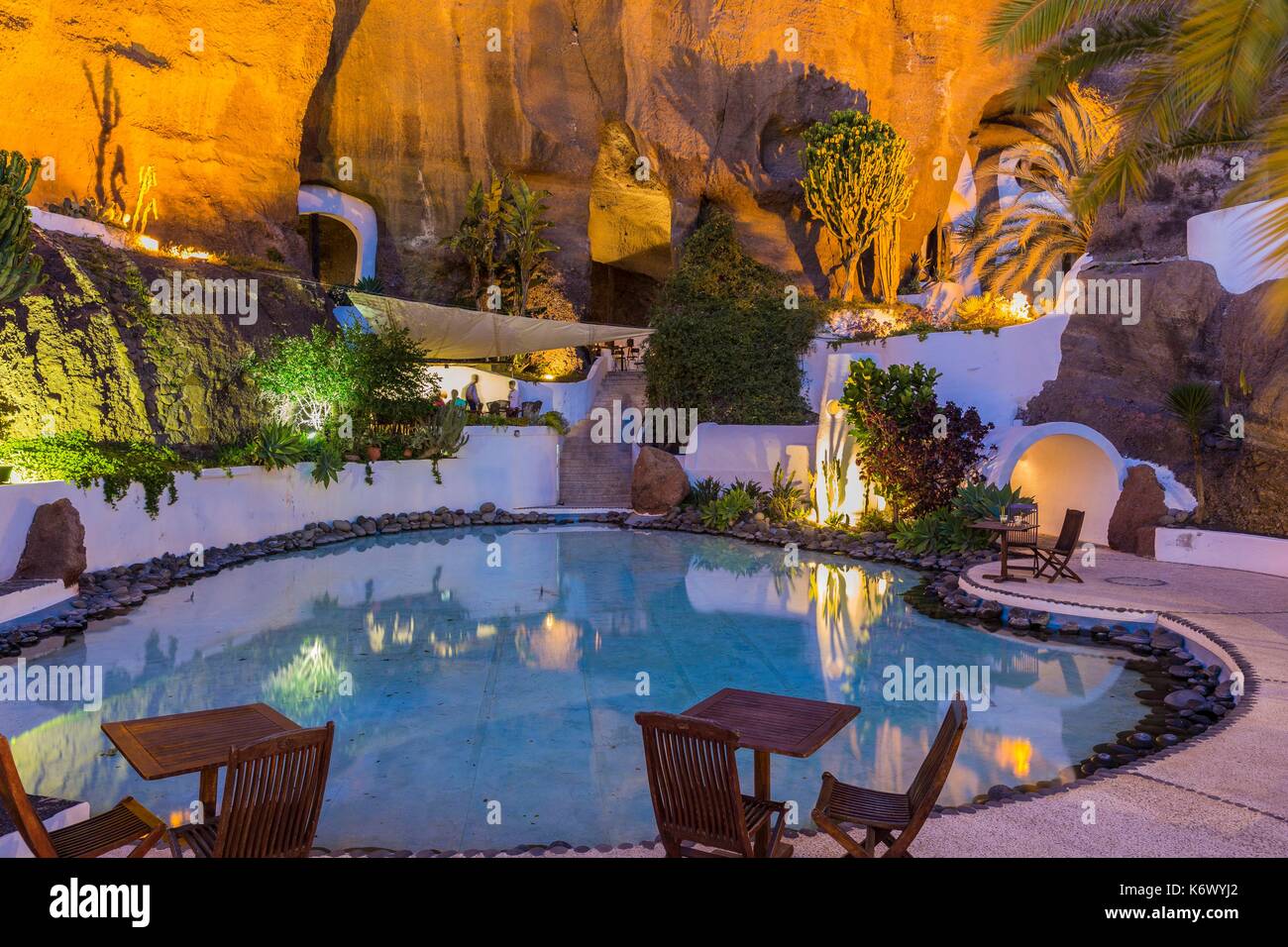 España, Islas Canarias, Lanzarote, Nazaret, restaurante bar La Cueva