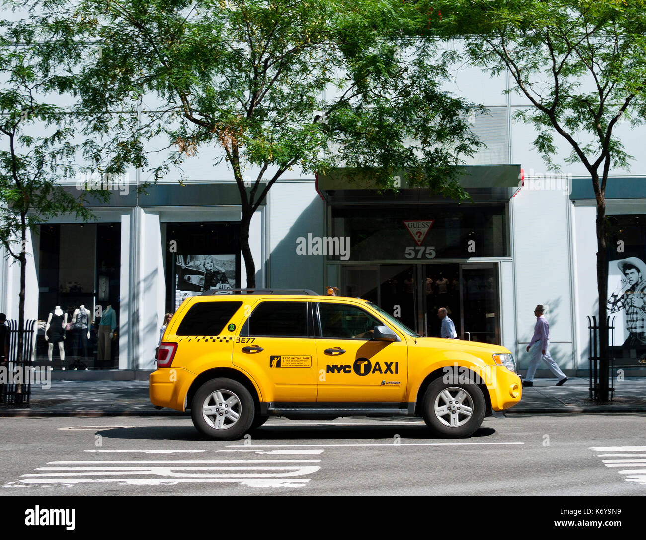 Taxi amarillo Foto de stock