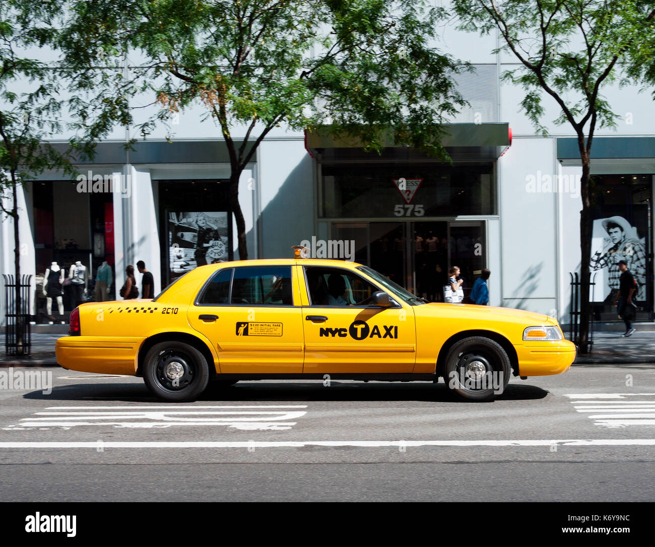 Taxi amarillo Foto de stock