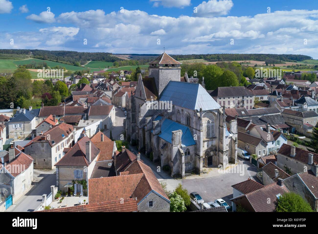 Francia, Aube, Les Riceys (vista aérea) Foto de stock
