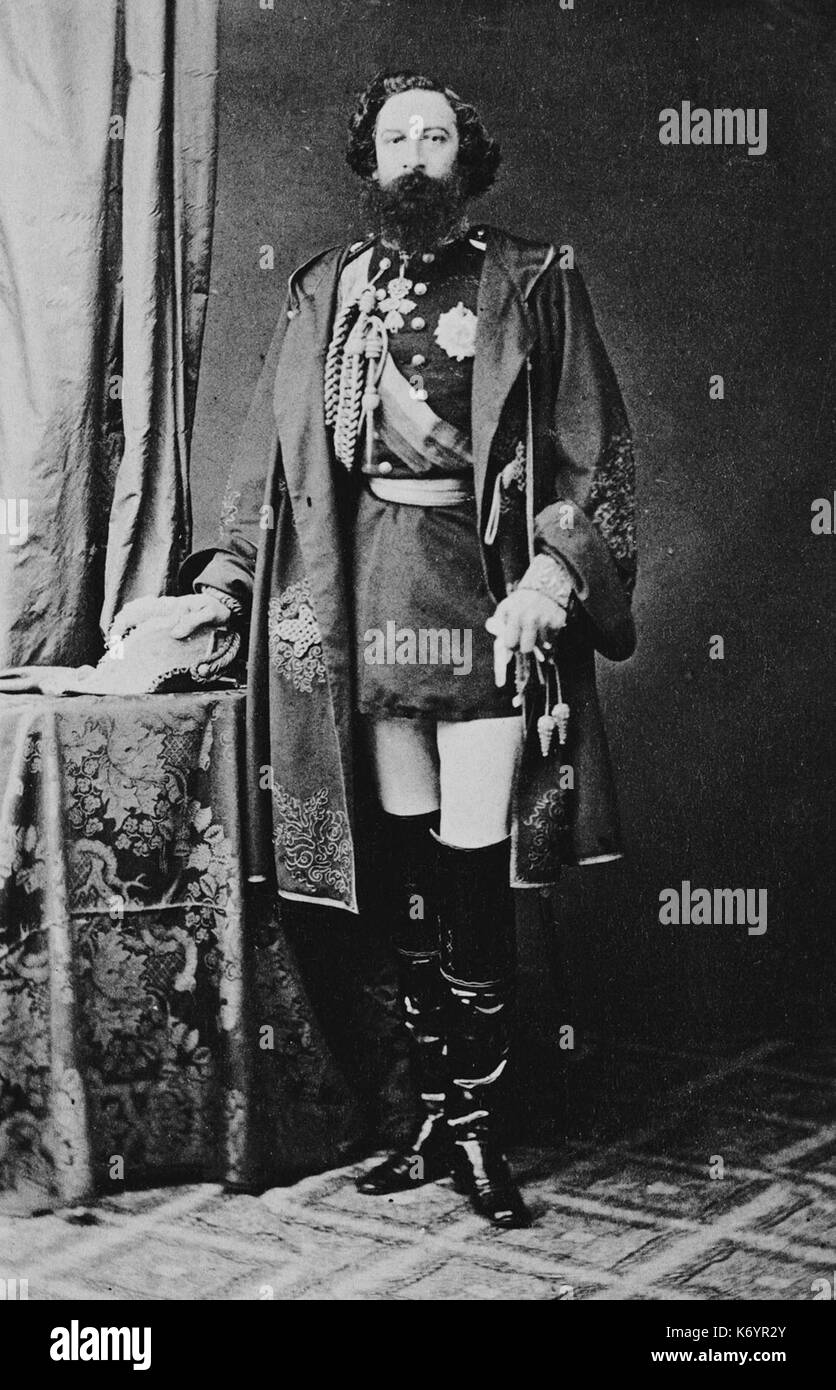 Fernando II, rey consorte de Portugal 1861 Foto de stock