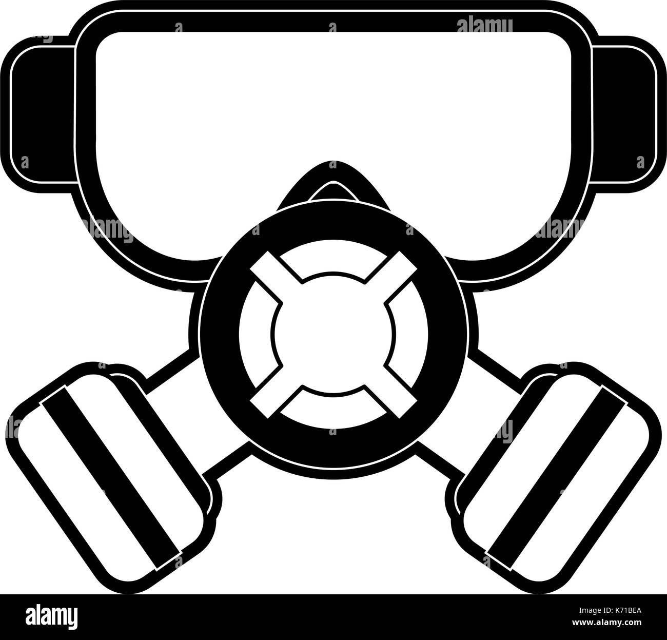 Máscara antigás y gafas de seguridad industrial relacionados imagen de  icono Imagen Vector de stock - Alamy
