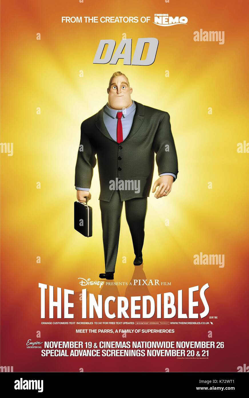 Los increíbles año 2004 Director de EE.UU. Brad Bird Animation Movie