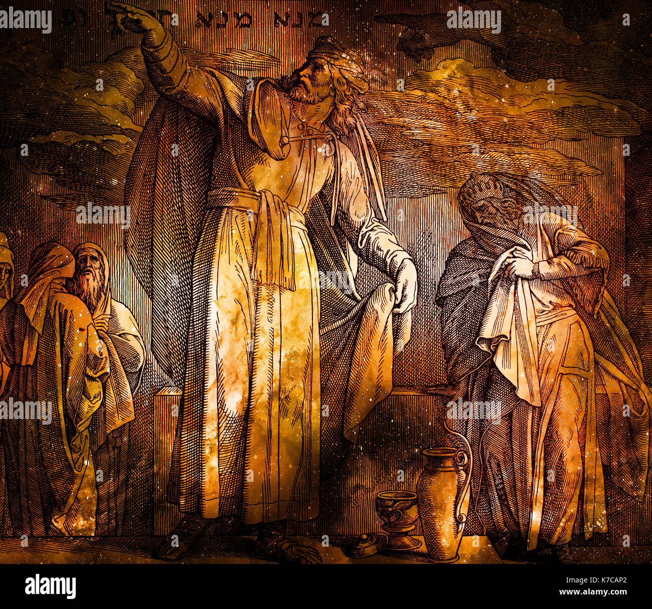 La Escritura En La Pared Daniel Y El Rey Belsasar Grafico