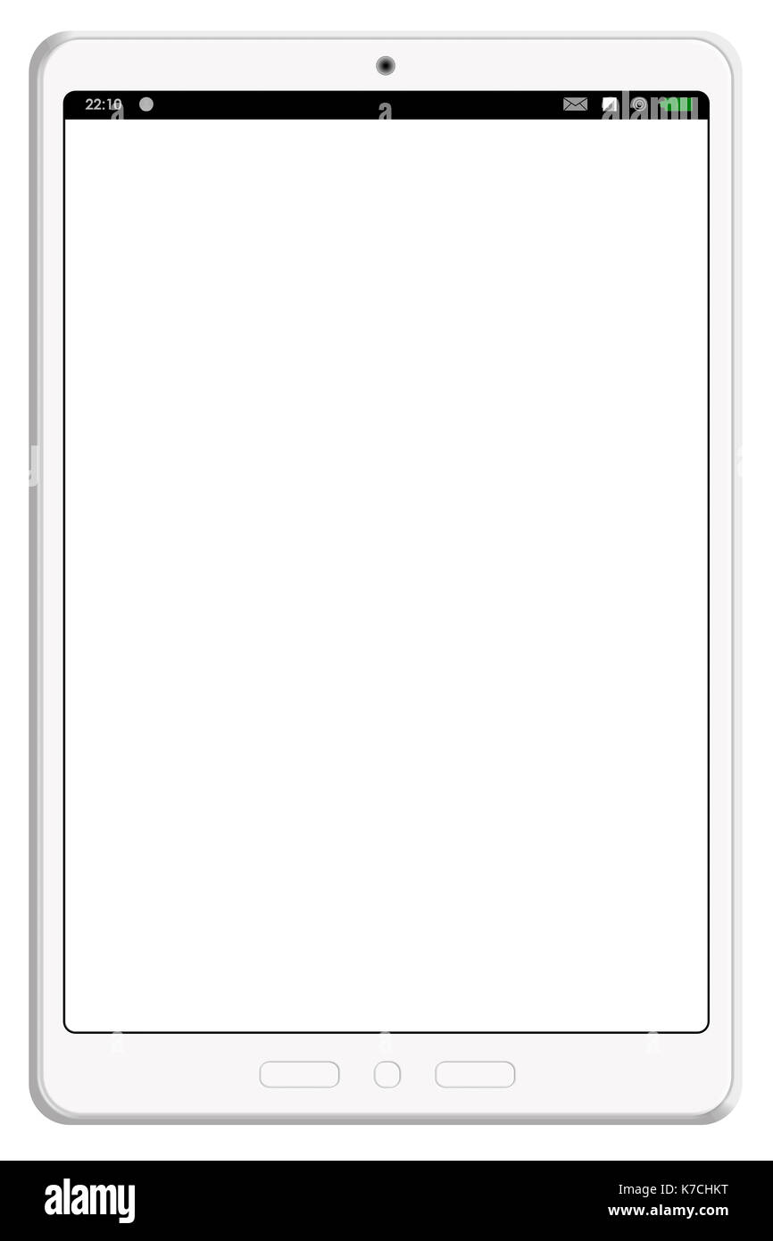 Aislados de tablet pc con pantalla blanca Fotografía de stock - Alamy