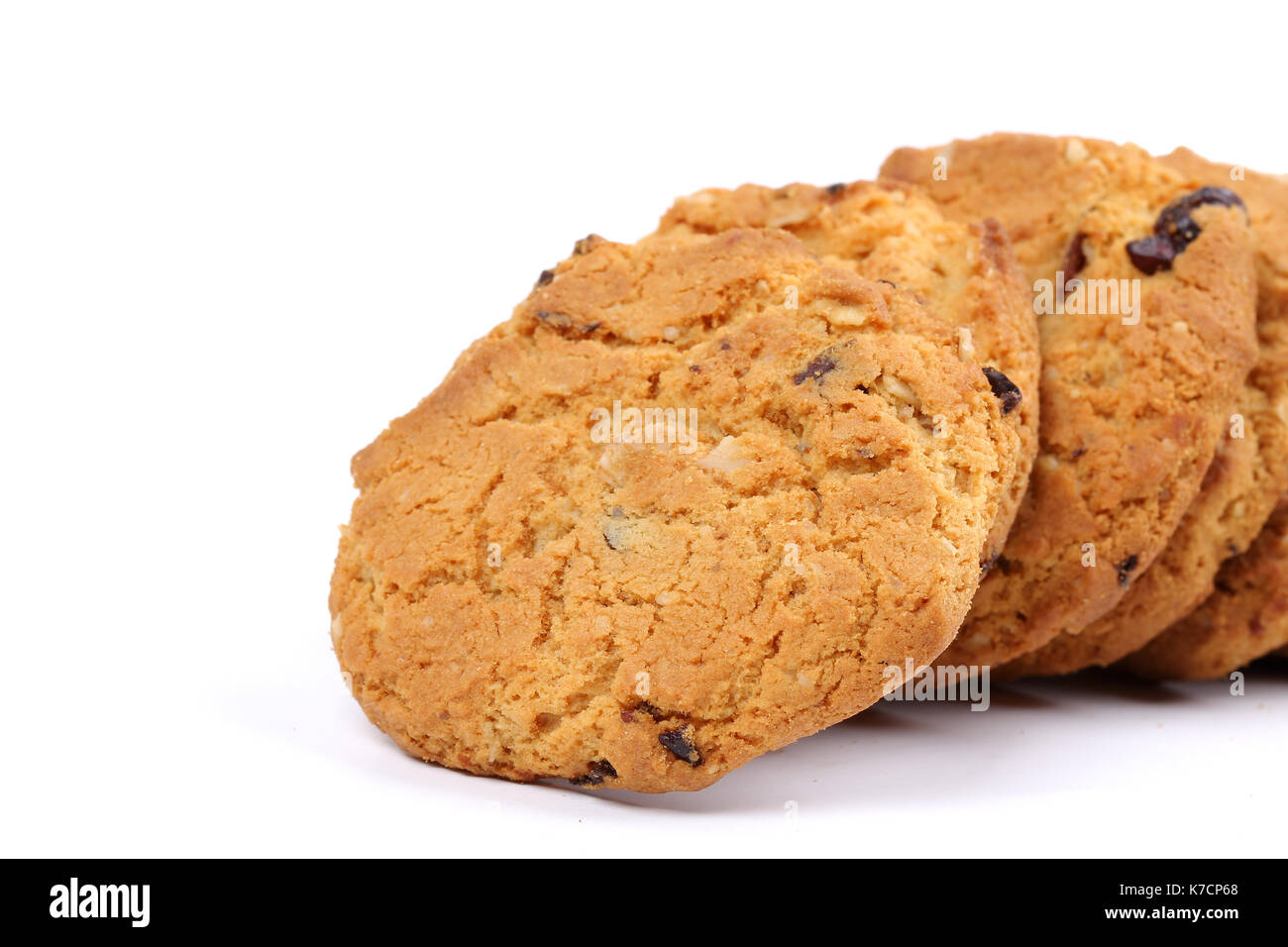 Cookies de arándanos en blanco, galletas artesanales Foto de stock