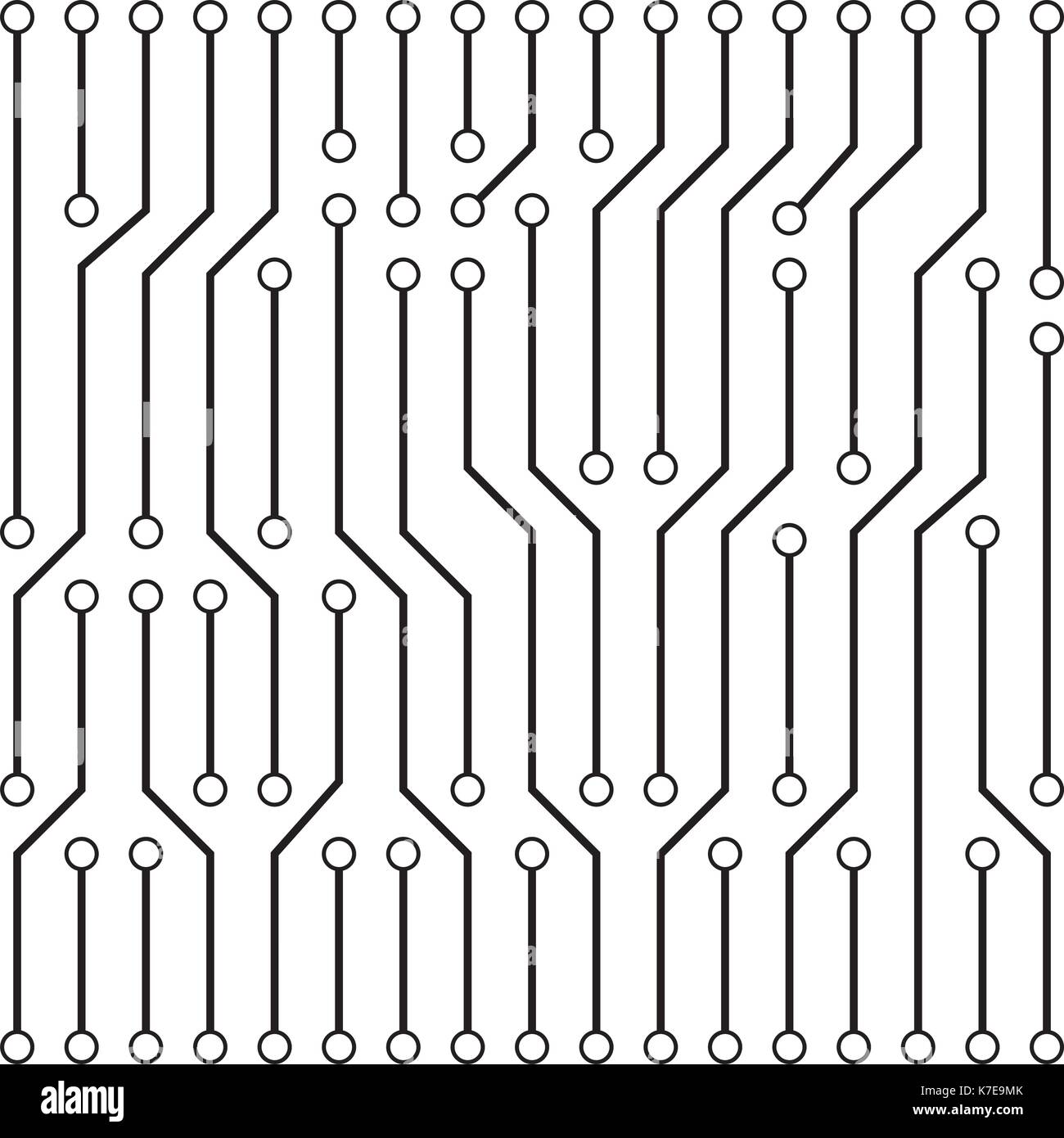 Placa de circuito de alta tecnología textura banner hermoso tapiz Diseño Ilustración Ilustración del Vector