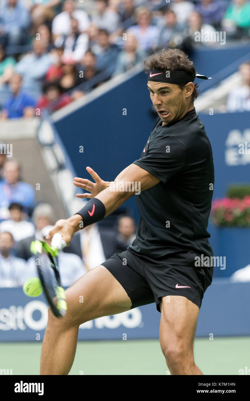 Rafael Nadal (esp) ganador de los hombres de la final de singles en el US Open tenis Campeonato 2017 Foto de stock